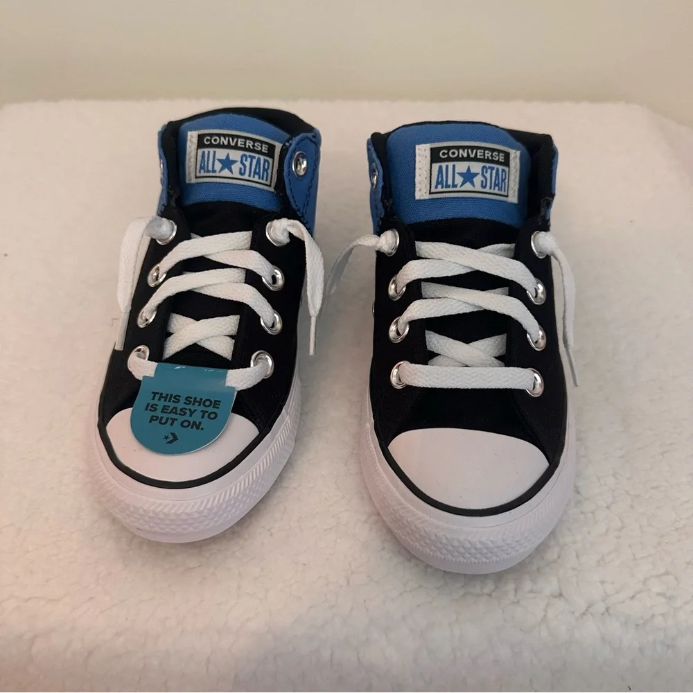 Converse Kids' Black and Blue Sneakers